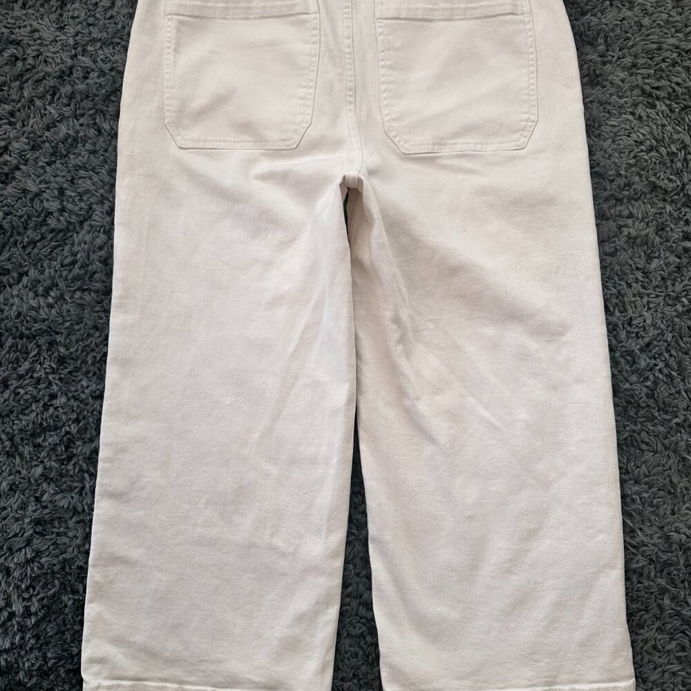 J. Crew Mercantile Wide Leg Crop Jeans Pants White Size 32 / 14 - Picture 9 of 11